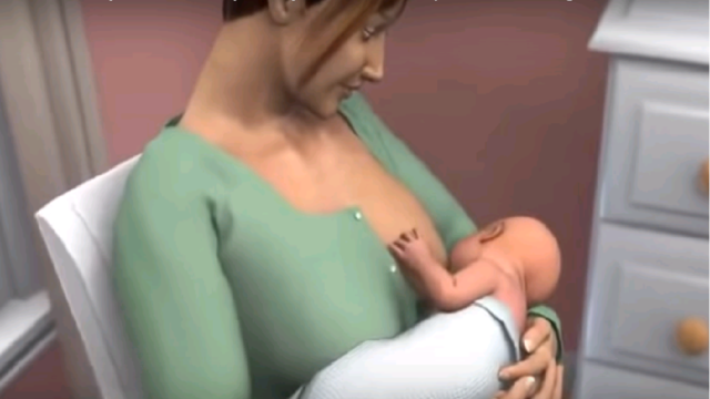 dojcenie video foto 1075 dieťa sa dojčí